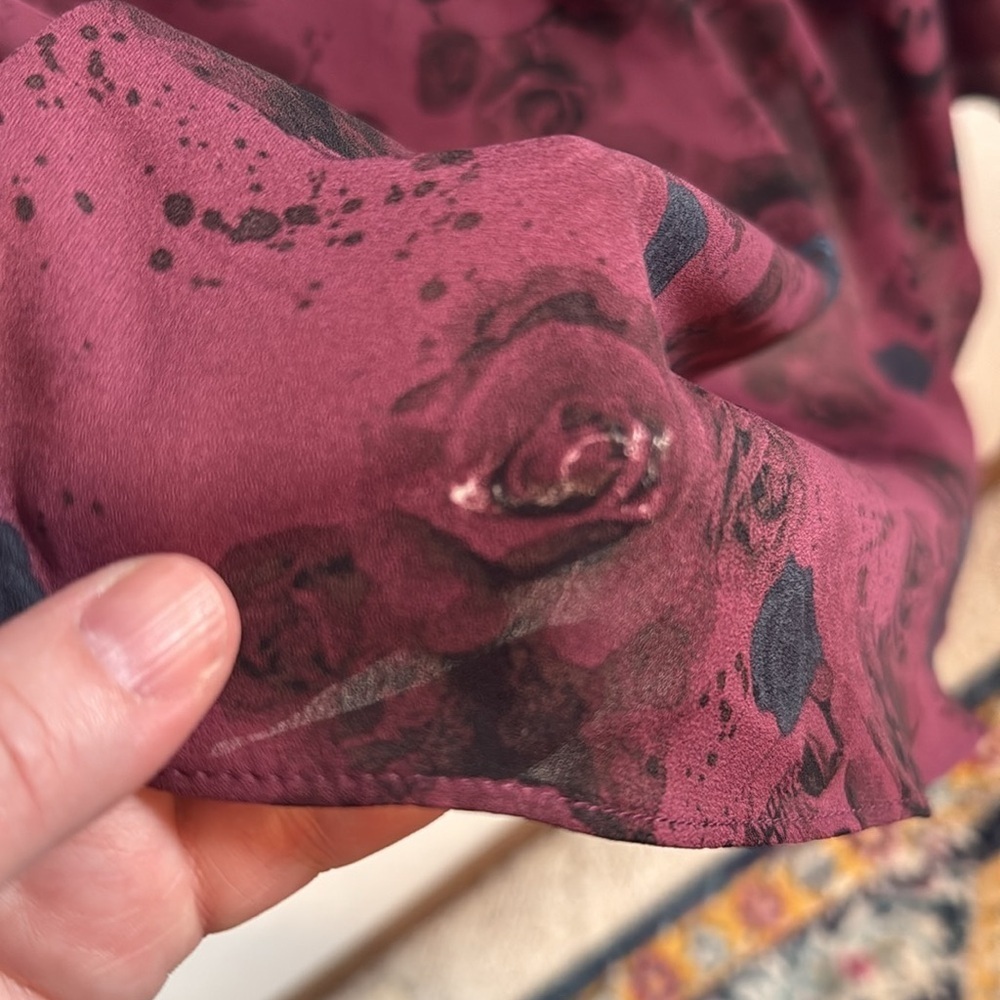 torrid Plum Floral High-Low Wrap Tunic - Picture 8 of 10